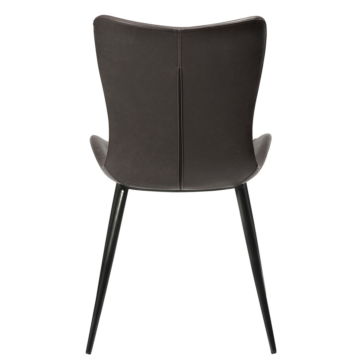 Stuhl Morus Kunstleder Graphitbraun (2er-Set)