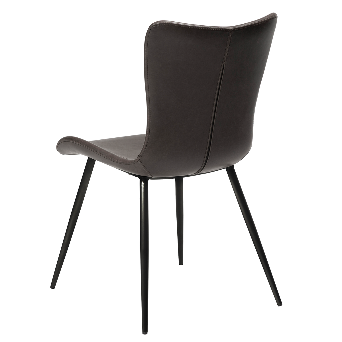 Stuhl Morus Kunstleder Graphitbraun (2er-Set)