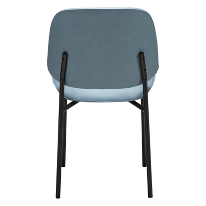 Stuhl Olea Kunstleder Nebelblau (2er-Set)