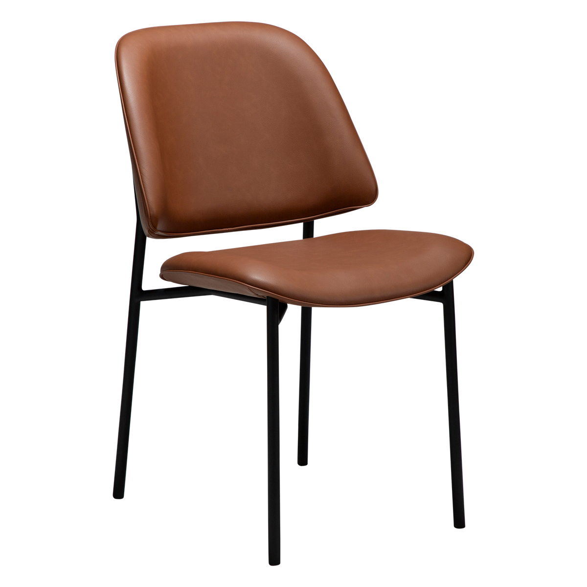 Stuhl Olea Kunstleder Cognac (2er-Set)