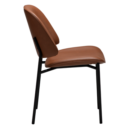 Stuhl Olea Kunstleder Cognac (2er-Set)