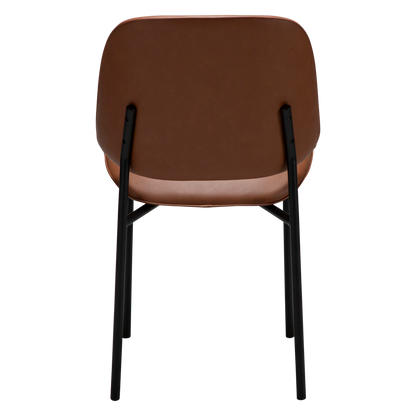 Stuhl Olea Kunstleder Cognac (2er-Set)