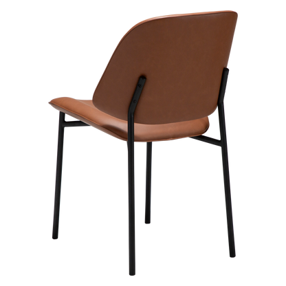Stuhl Olea Kunstleder Cognac (2er-Set)