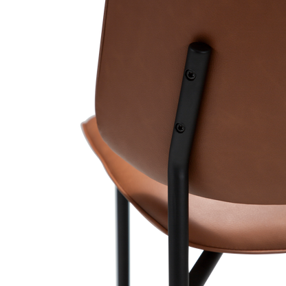 Stuhl Olea Kunstleder Cognac (2er-Set)