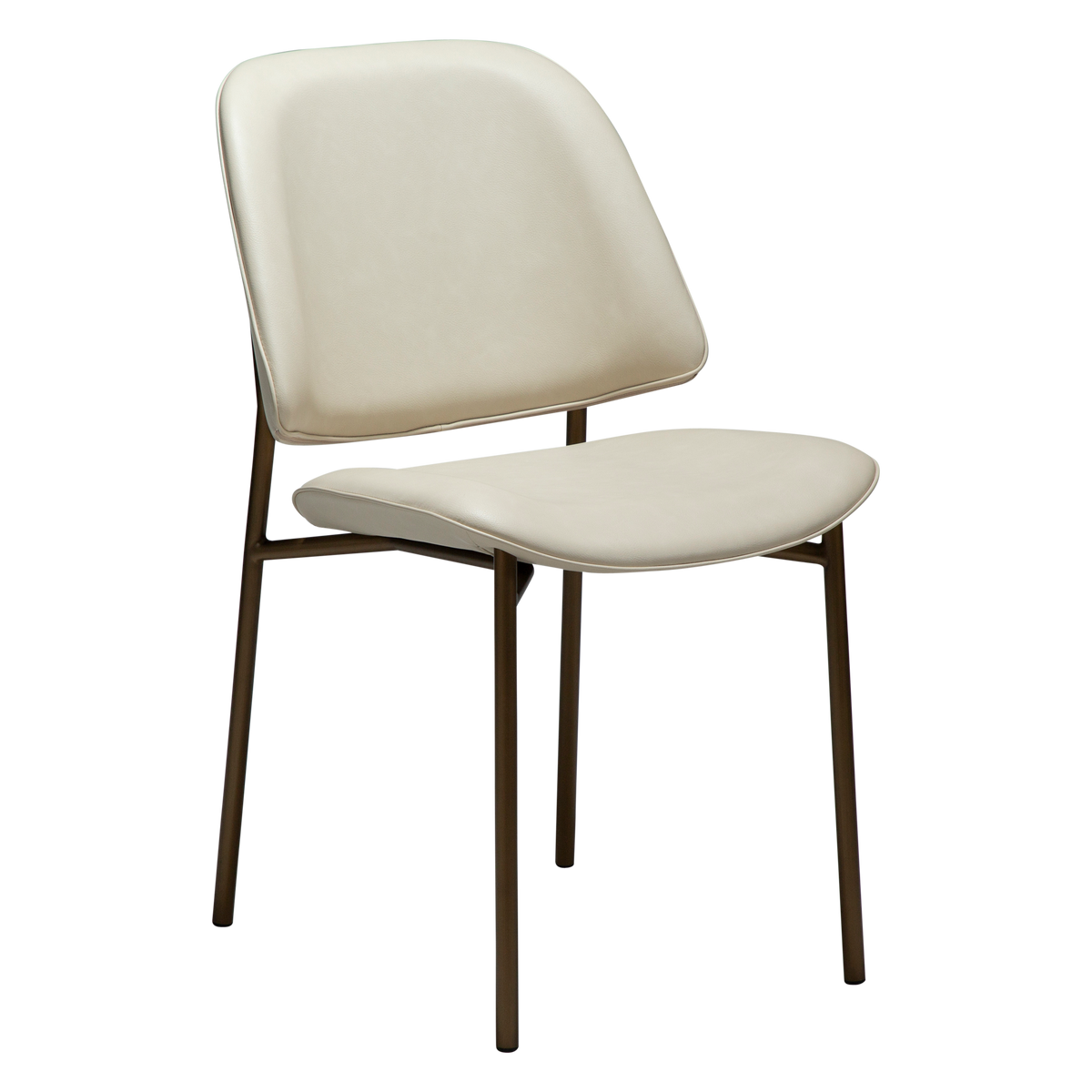 Stuhl Olea Kunstleder Mandelbeige (2er-Set)