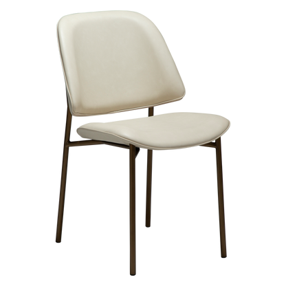 Stuhl Olea Kunstleder Mandelbeige (2er-Set)