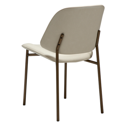 Stuhl Olea Kunstleder Mandelbeige (2er-Set)