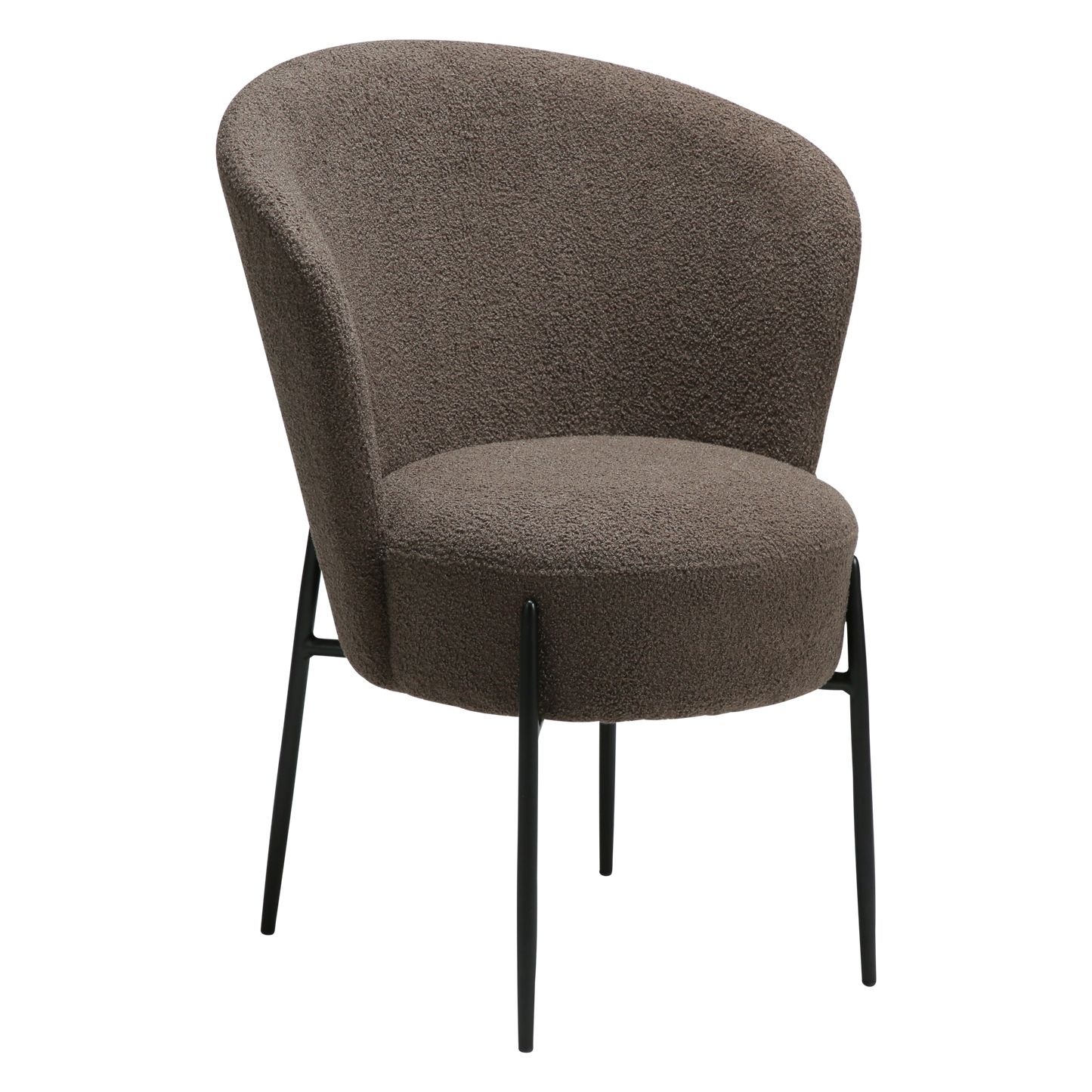 Esszimmerstuhl Bouclé Braun