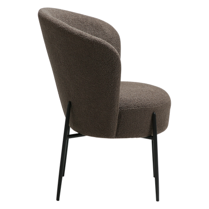 Esszimmerstuhl Bouclé Braun