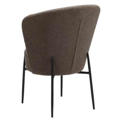 Esszimmerstuhl Bouclé Braun