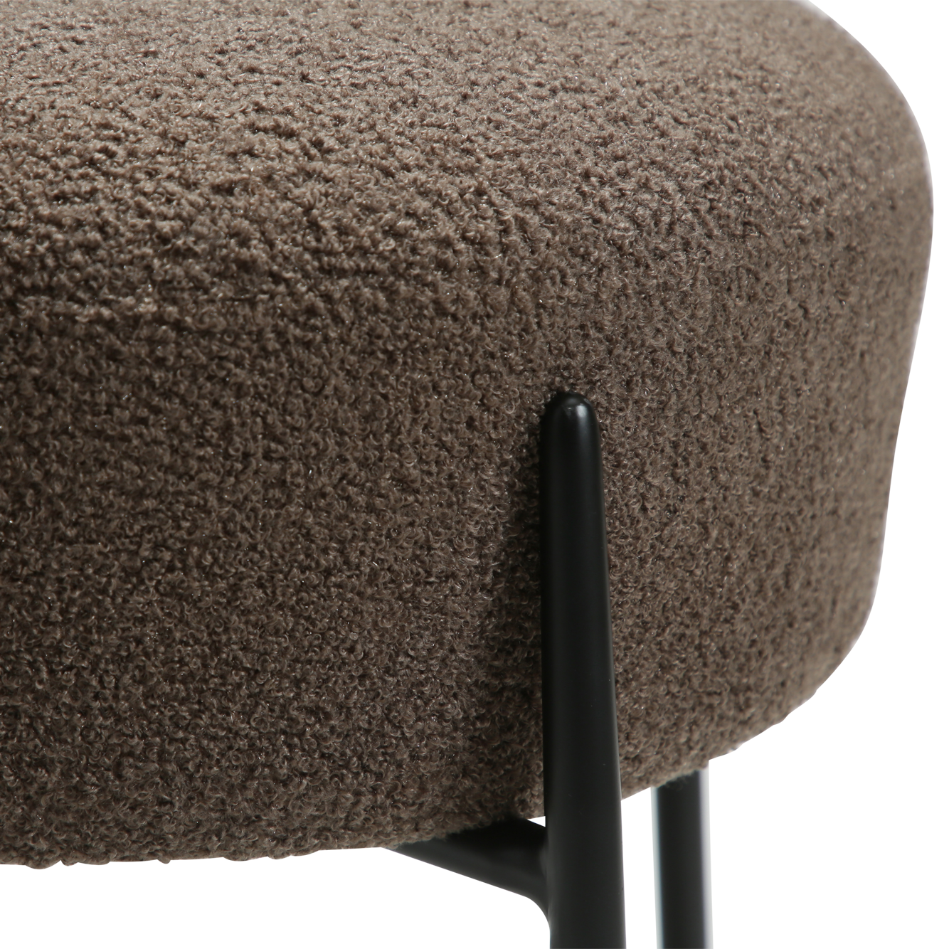 Esszimmerstuhl Bouclé Braun