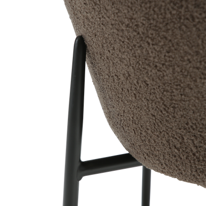 Esszimmerstuhl Bouclé Braun