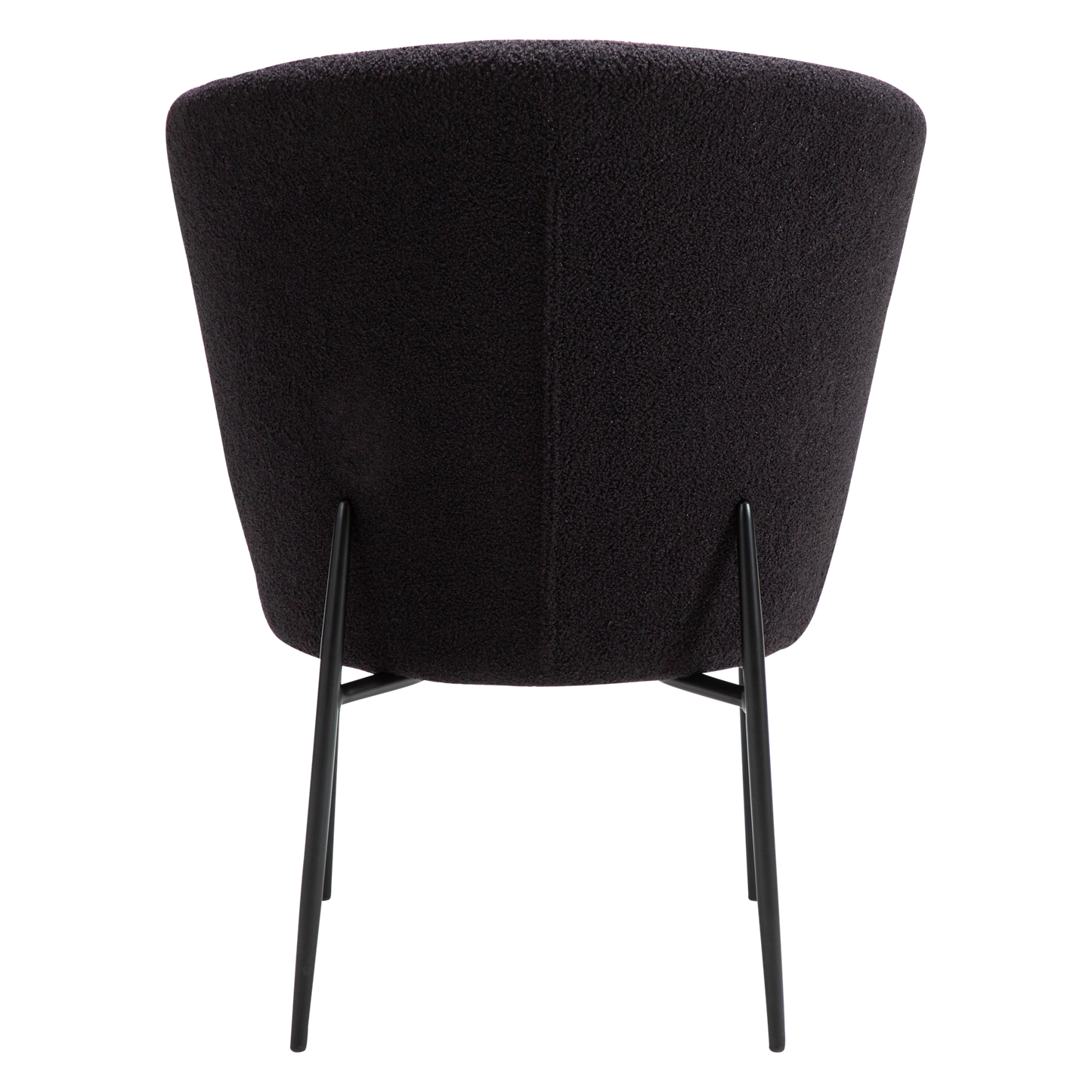 Esszimmerstuhl Bouclé Tiefschwarz