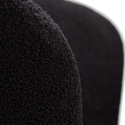 Esszimmerstuhl Bouclé Tiefschwarz