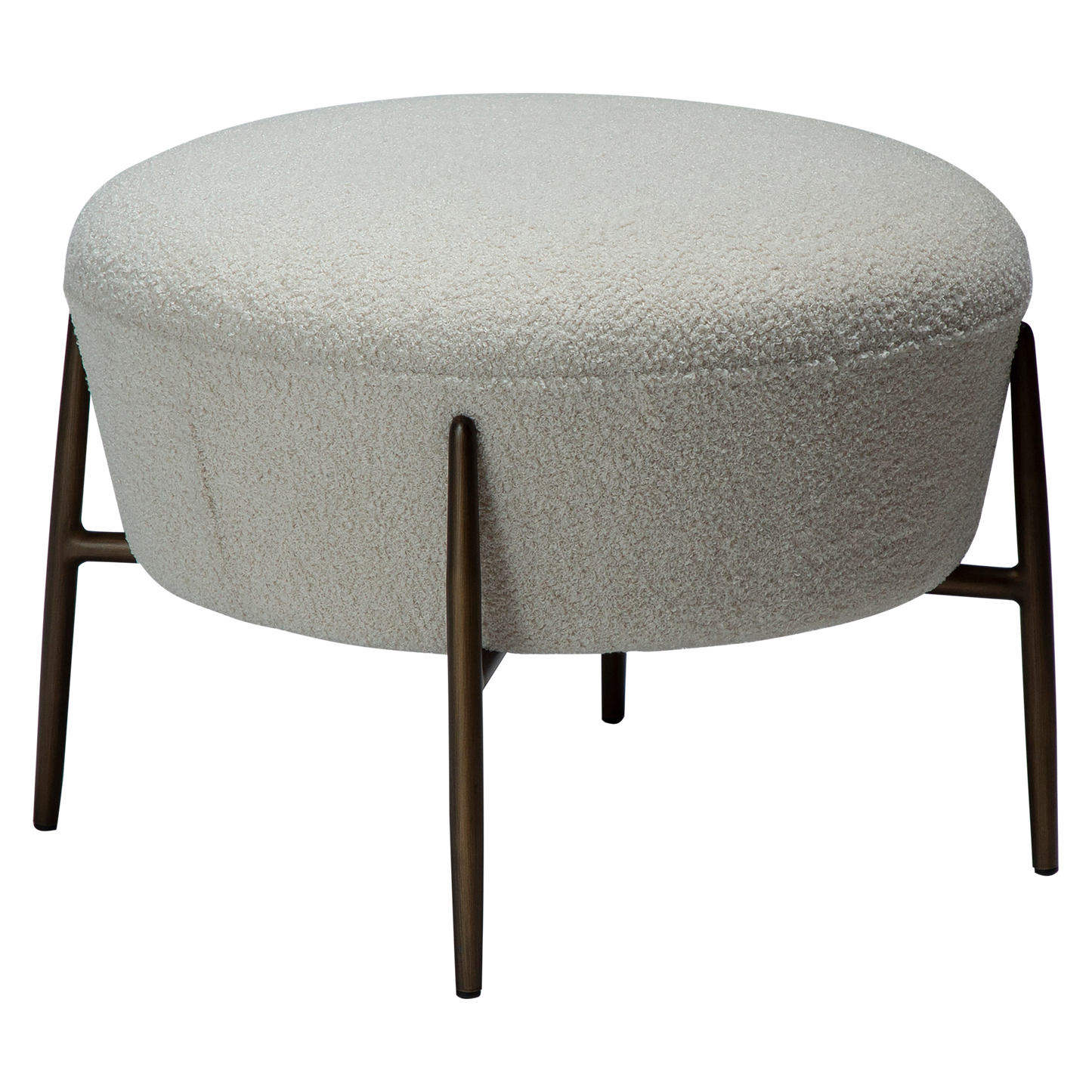 Fußhocker Bouclé Beige