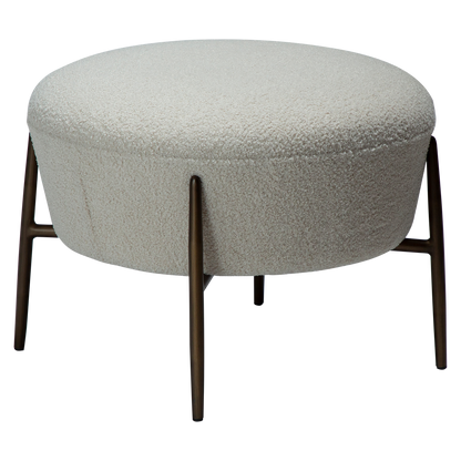 Fußhocker Bouclé Beige