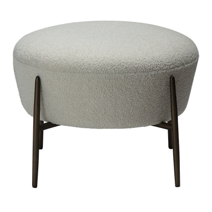 Fußhocker Bouclé Beige