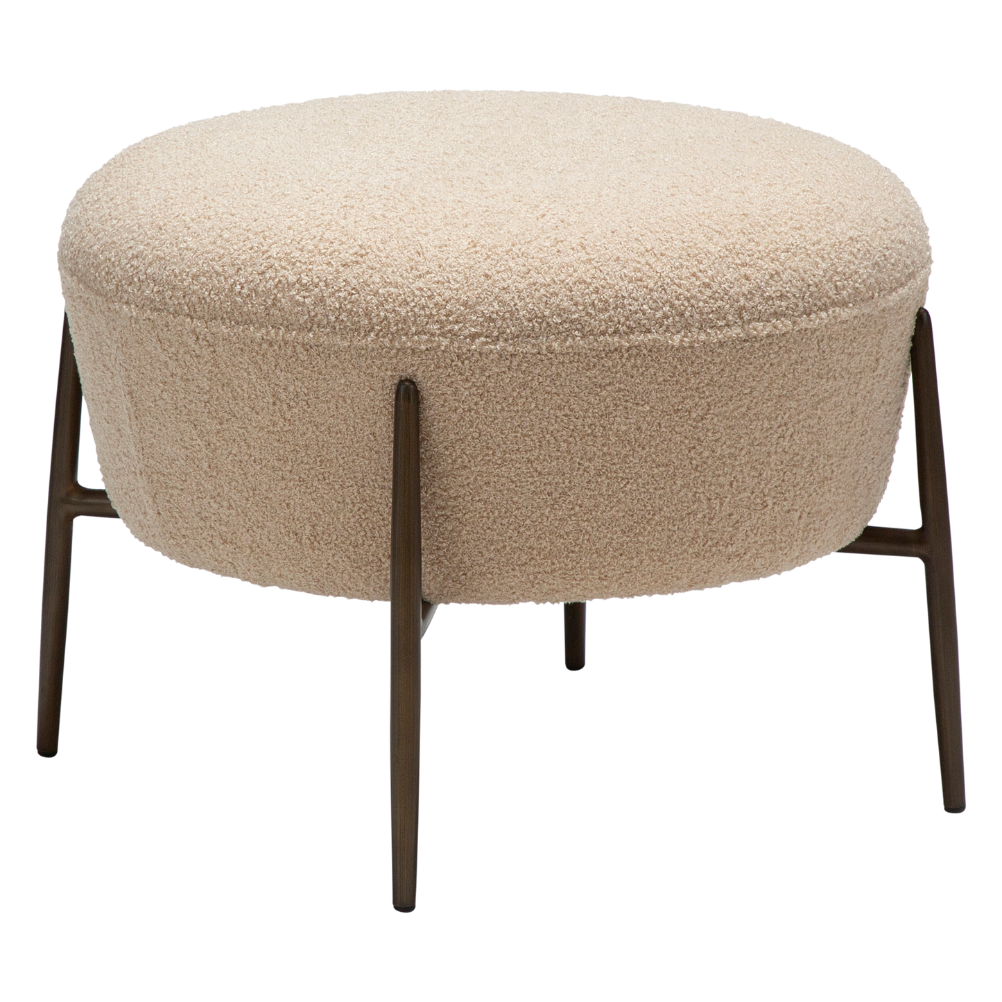 Fußhocker Bouclé Mandelton