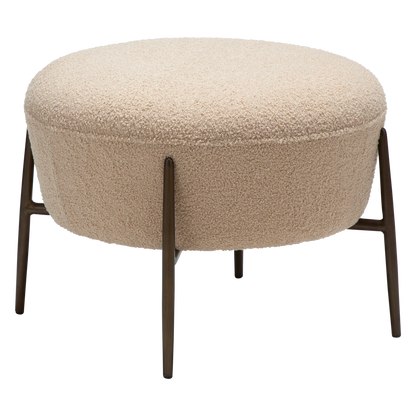 Fußhocker Bouclé Mandelton