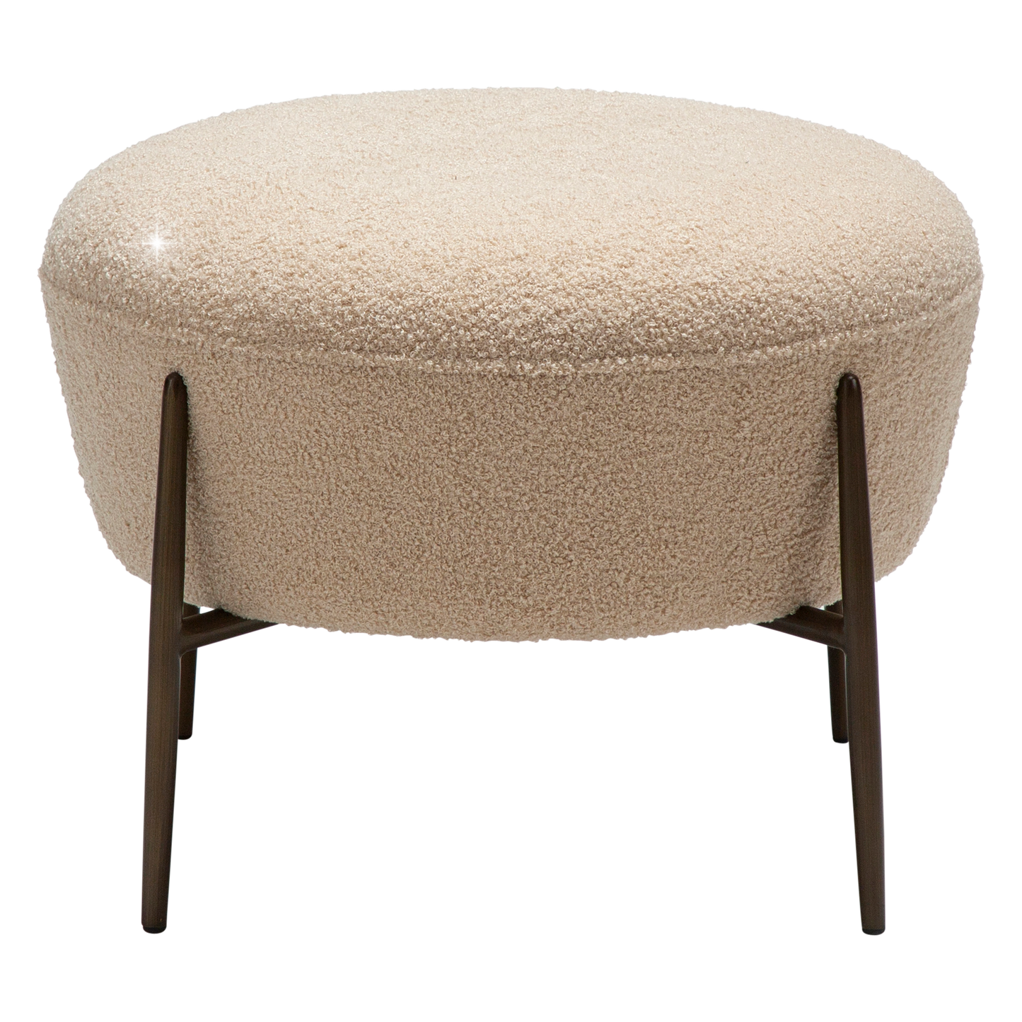 Fußhocker Bouclé Mandelton