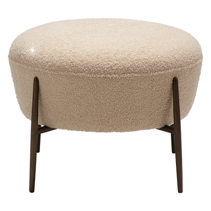 Fußhocker Bouclé Mandelton