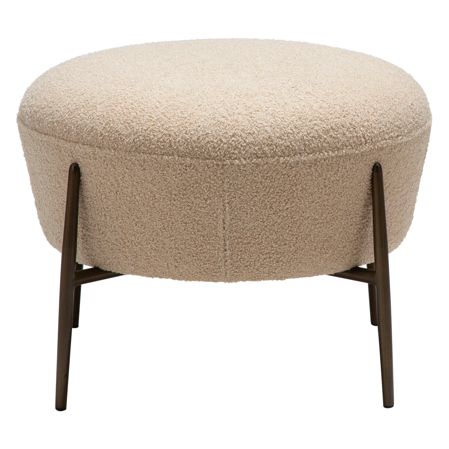 Fußhocker Bouclé Mandelton
