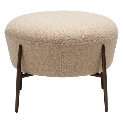 Fußhocker Bouclé Mandelton