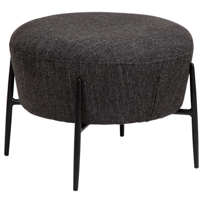 Fußhocker Rabenschwarz