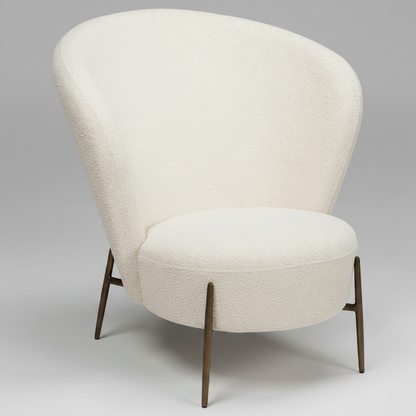 Eleganter Wohnsessel Bouclé Dove