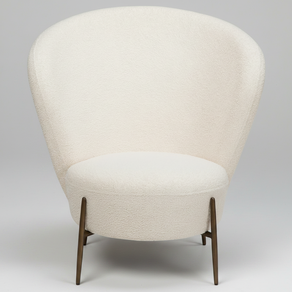 Eleganter Wohnsessel Bouclé Dove
