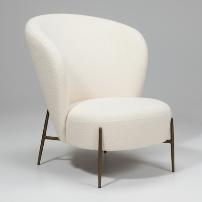 Eleganter Wohnsessel Bouclé Dove