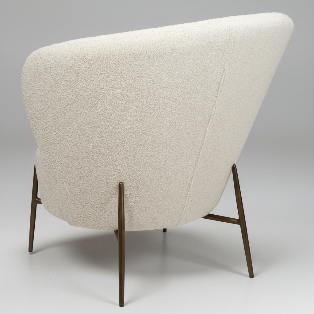 Eleganter Wohnsessel Bouclé Dove