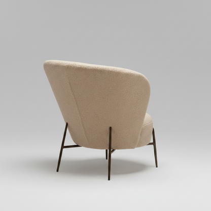 Eleganter Wohnsessel Bouclé Almond
