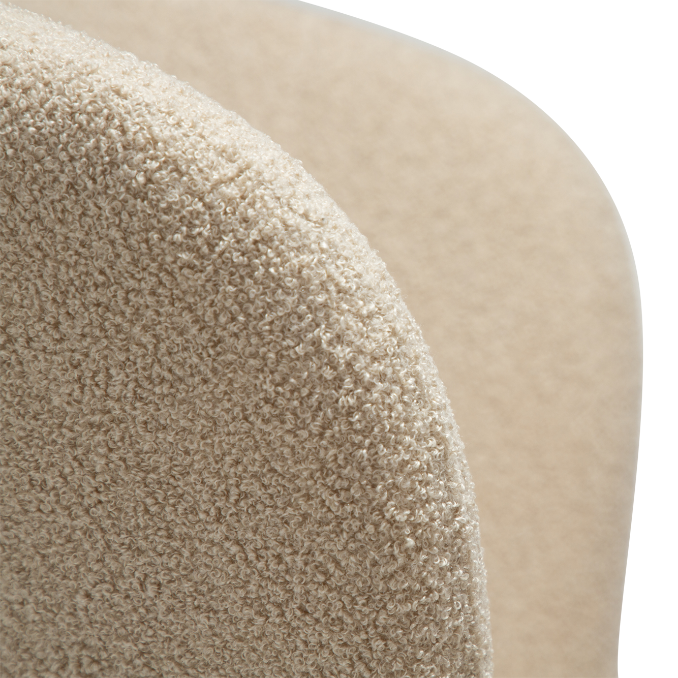 Eleganter Wohnsessel Bouclé Almond