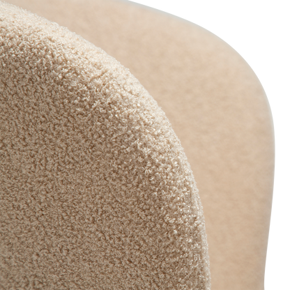 Eleganter Wohnsessel Bouclé Almond