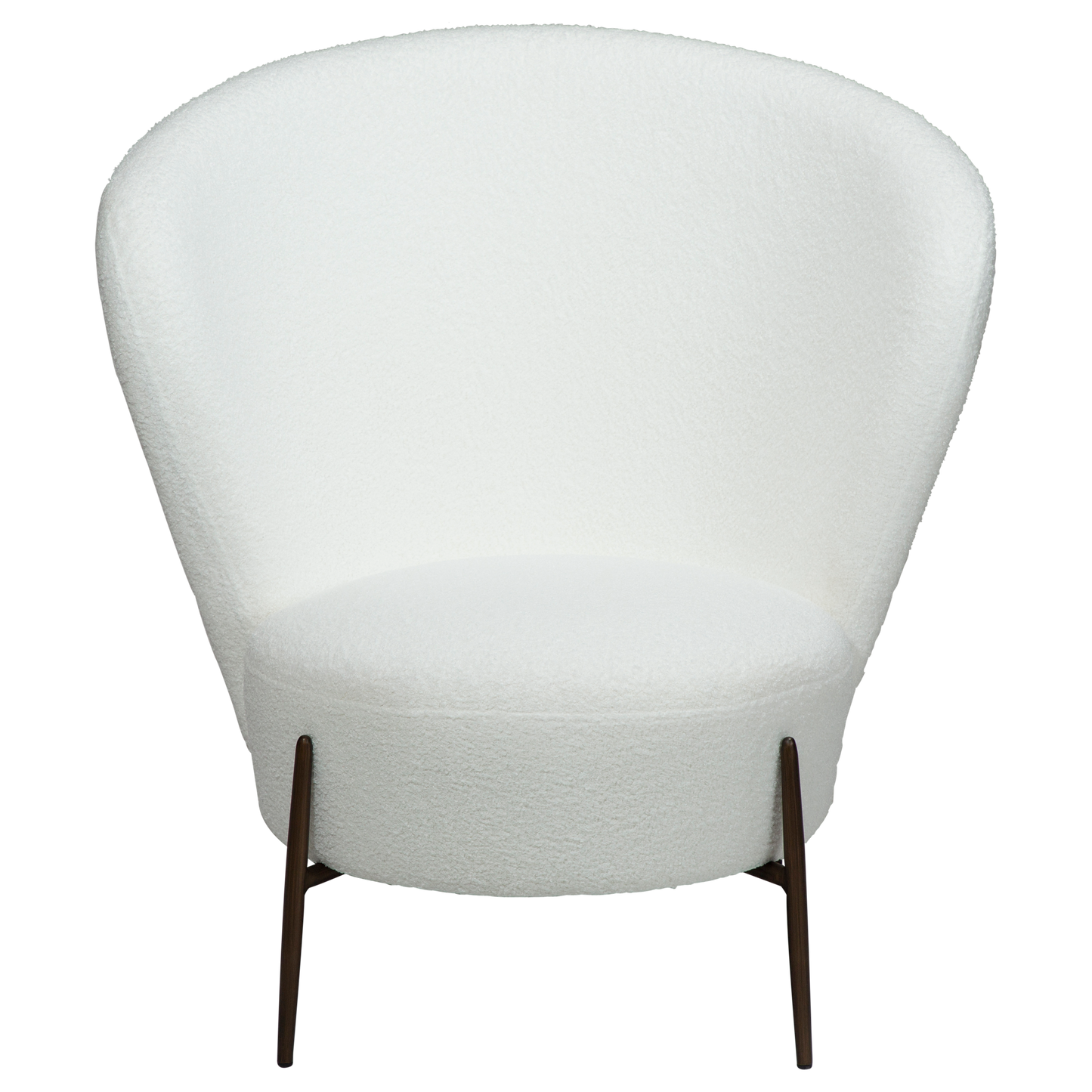 Eleganter Wohnsessel Bouclé Kühlweiß