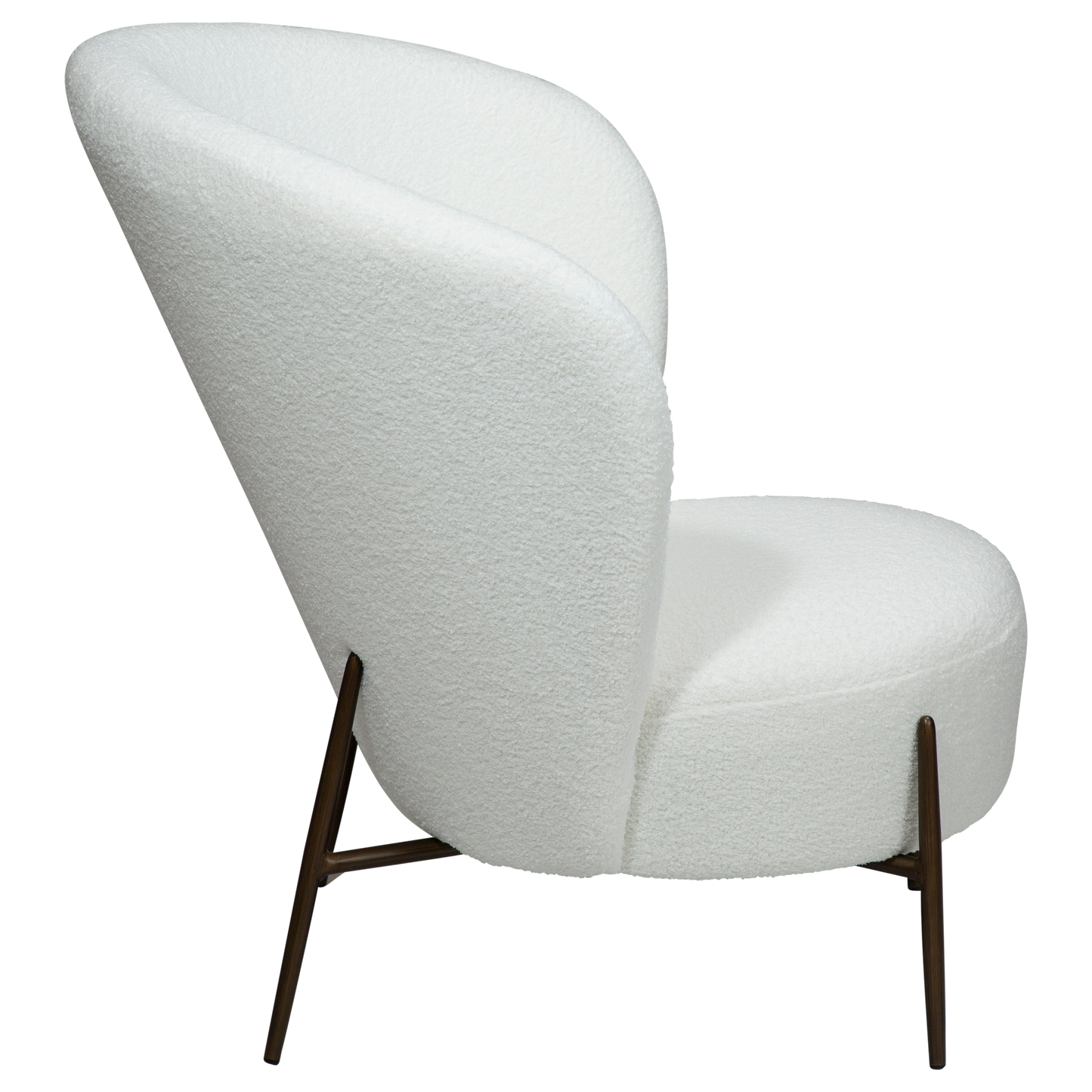 Eleganter Wohnsessel Bouclé Kühlweiß