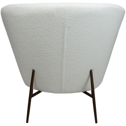 Eleganter Wohnsessel Bouclé Kühlweiß