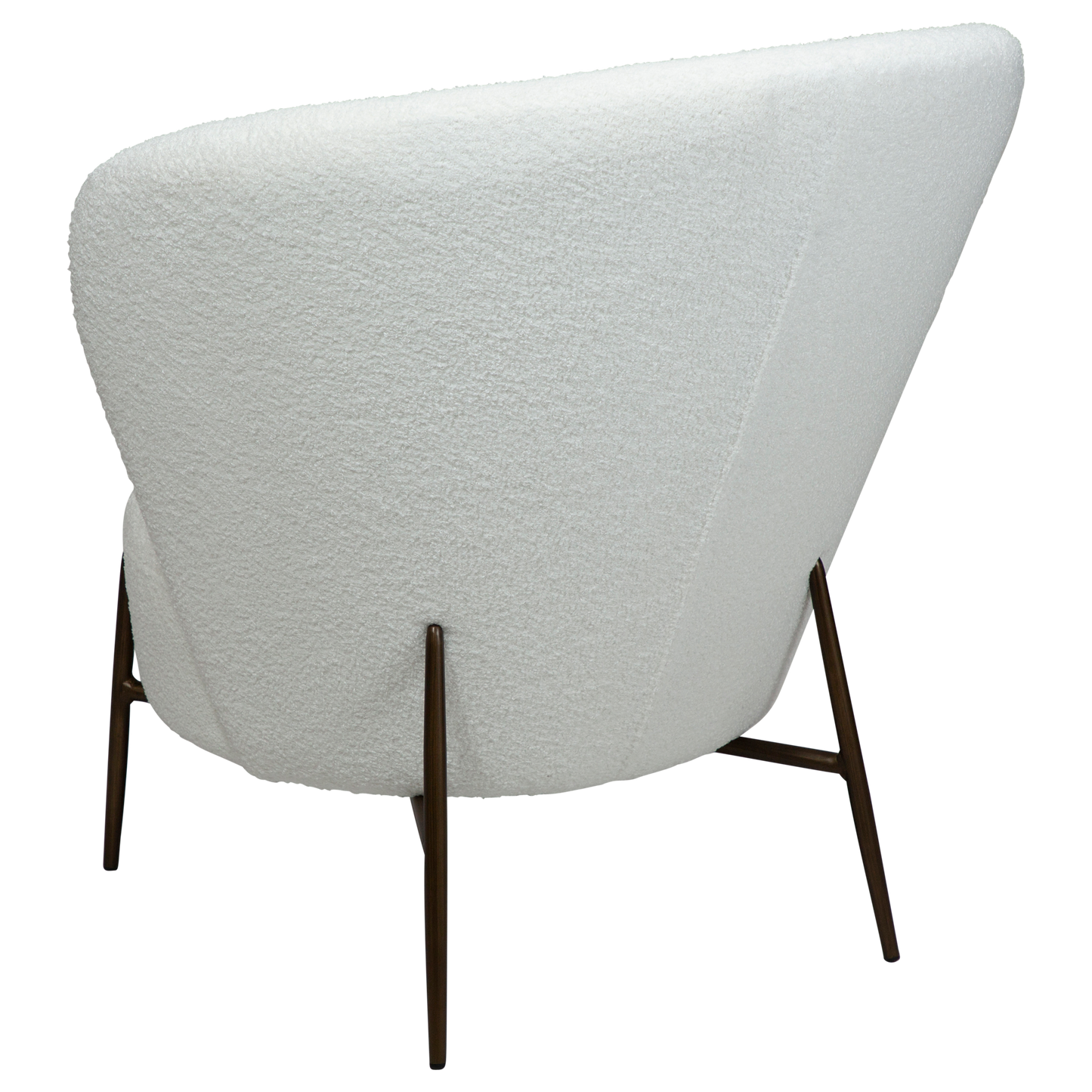 Eleganter Wohnsessel Bouclé Kühlweiß