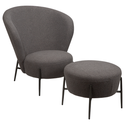 Eleganter Wohnsessel Bouclé Stone