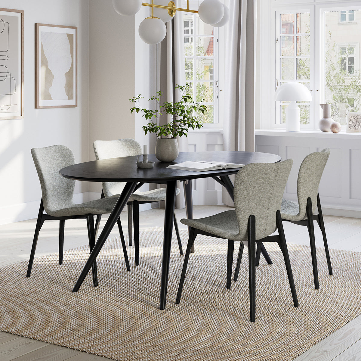 Stuhl Picea Kieselgrau (2er-Set)