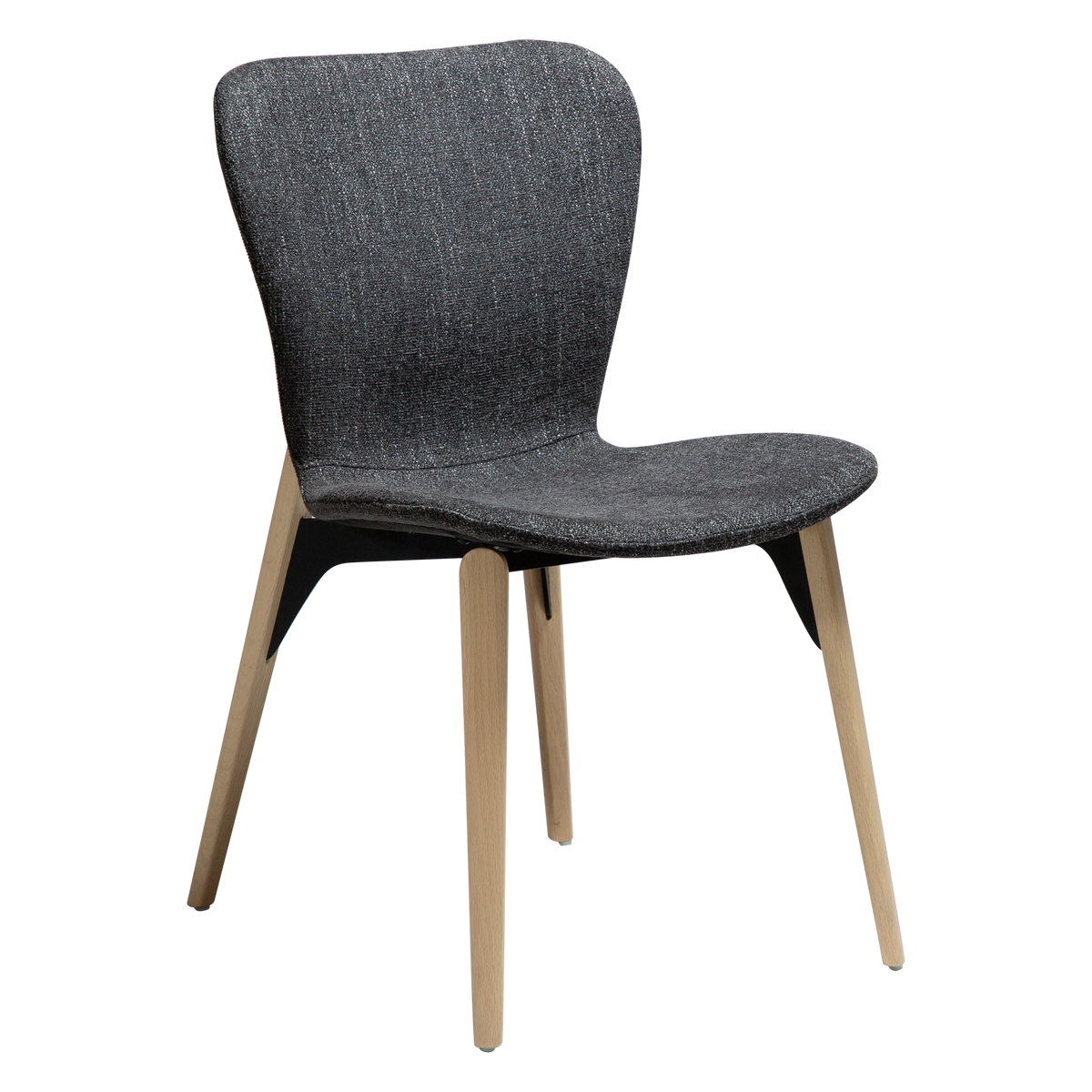 Stuhl Picea Tiefschwarz (2er-Set)