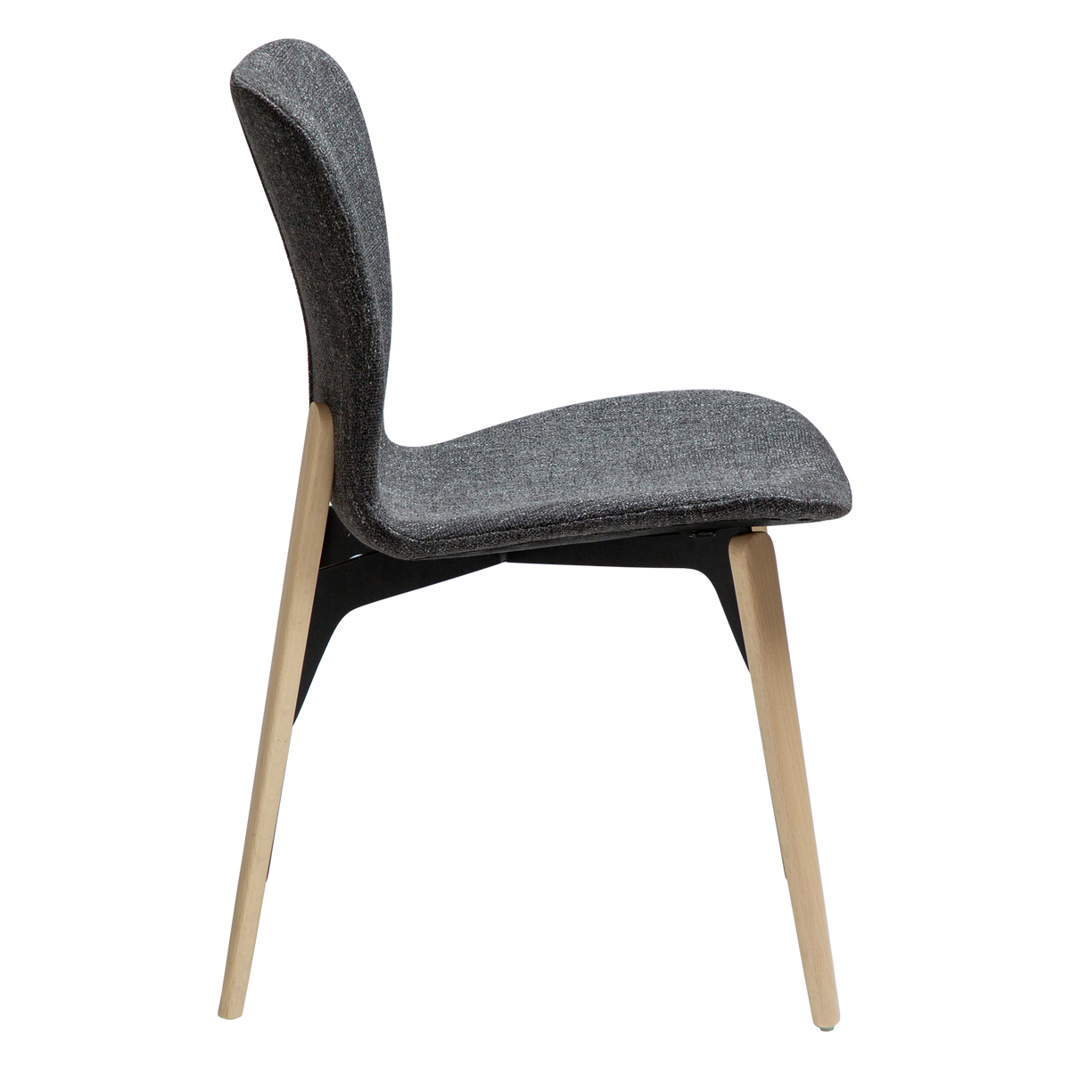 Stuhl Picea Tiefschwarz (2er-Set)