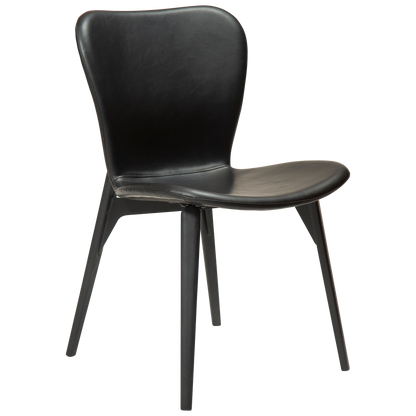 Stuhl Picea Kunstleder Vintage Schwarz / Esche schwarz (2er-Set)