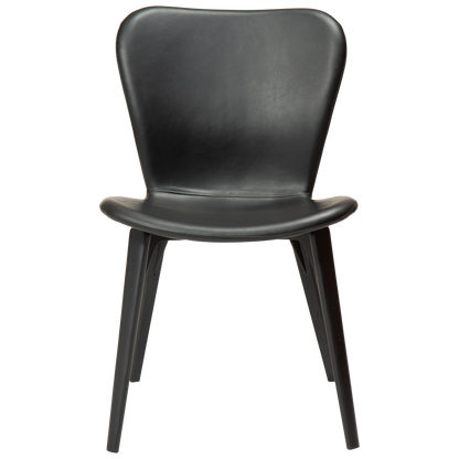Stuhl Picea Kunstleder Vintage Schwarz / Esche schwarz (2er-Set)