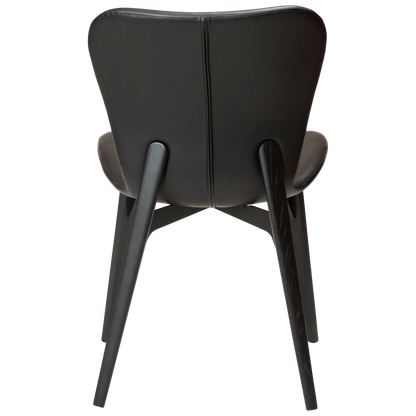 Stuhl Picea Kunstleder Vintage Schwarz / Esche schwarz (2er-Set)