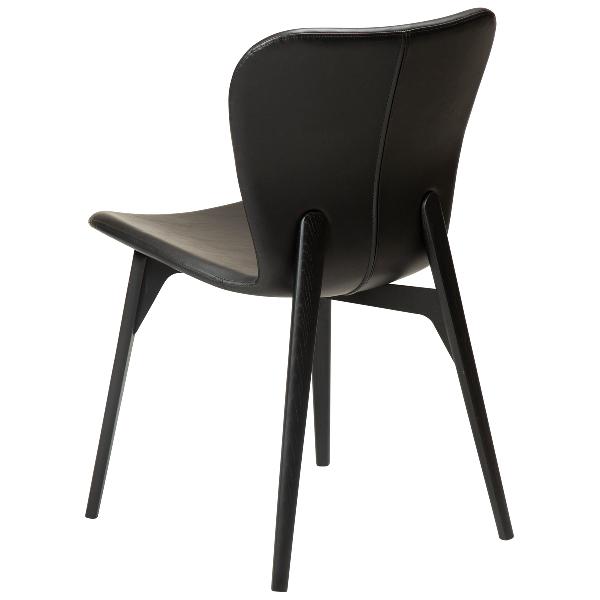 Stuhl Picea Kunstleder Vintage Schwarz / Esche schwarz (2er-Set)