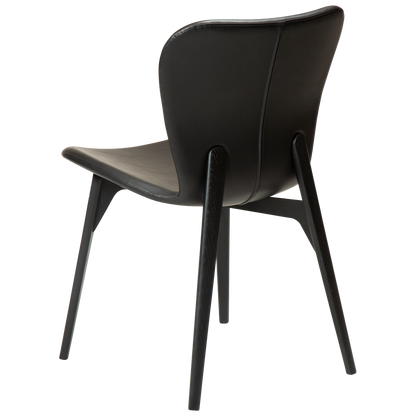 Stuhl Picea Kunstleder Vintage Schwarz / Esche schwarz (2er-Set)
