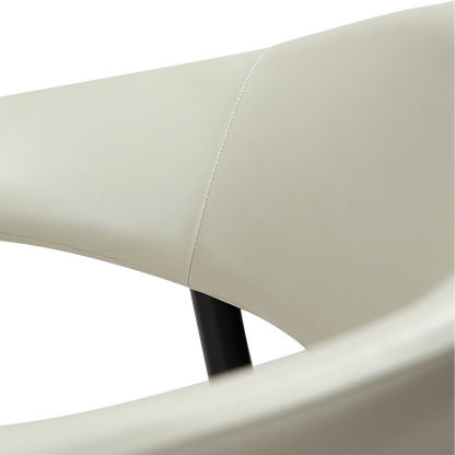 Armlehnstuhl Rhus Kunstleder Elfenbein (2er-Set)