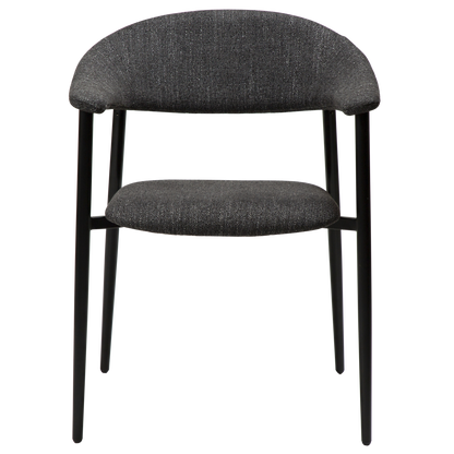Armlehnstuhl Rhus Tiefschwarz (2er-Set)